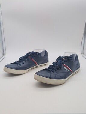 Möbus 1924 Germany Retro Leather Low Top Sneakers Navy Blue EUR 43 US Men's 10